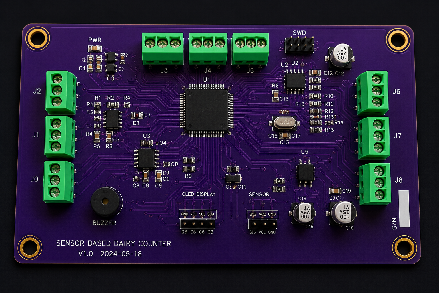 Dairy Counter - PCB Design & Hardware Engineering by TechnoLean Lab