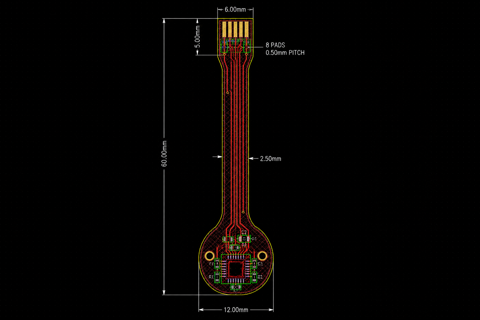 Flex Wearable Patch - PCB Design & Hardware Engineering by TechnoLean Lab